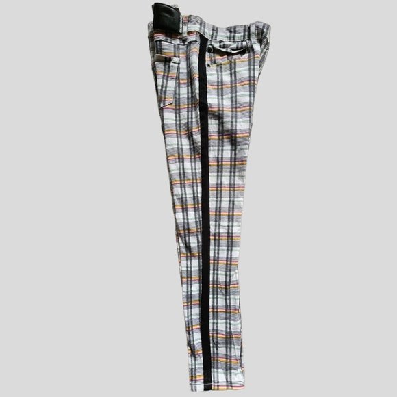 NWOT DECIBAL (36X32) Bold Plaid Slim Leg Stretch Pants - Picture 3 of 9